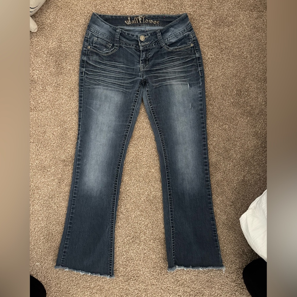 Dark Wash Women's low waiste Skinny Jeans - Faded Blue